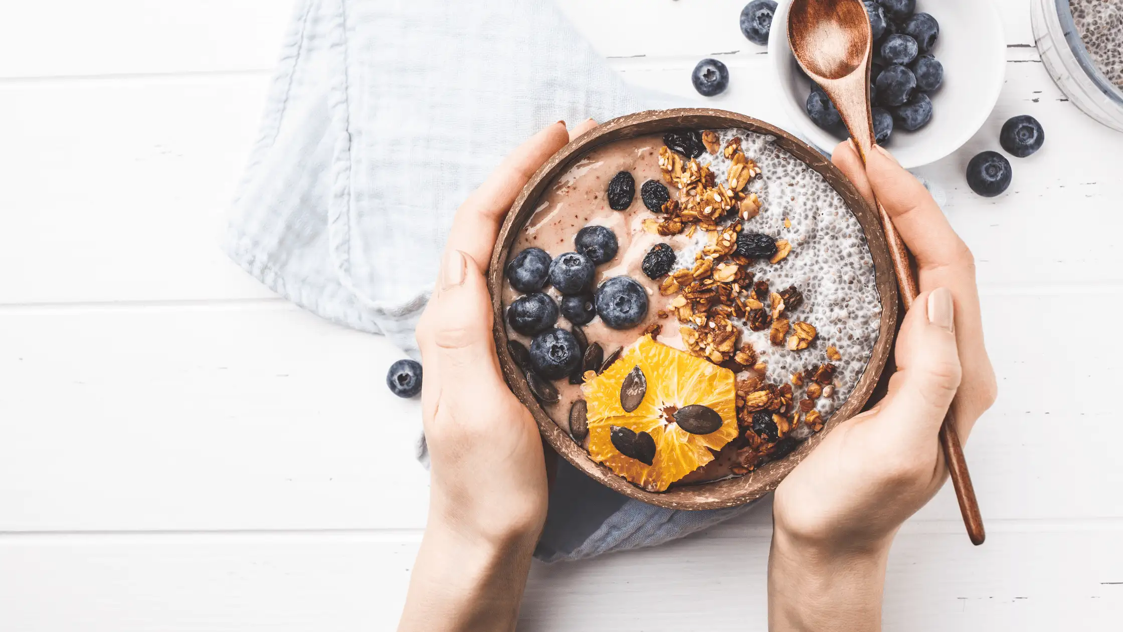 Schüssel mit Chia Pudding