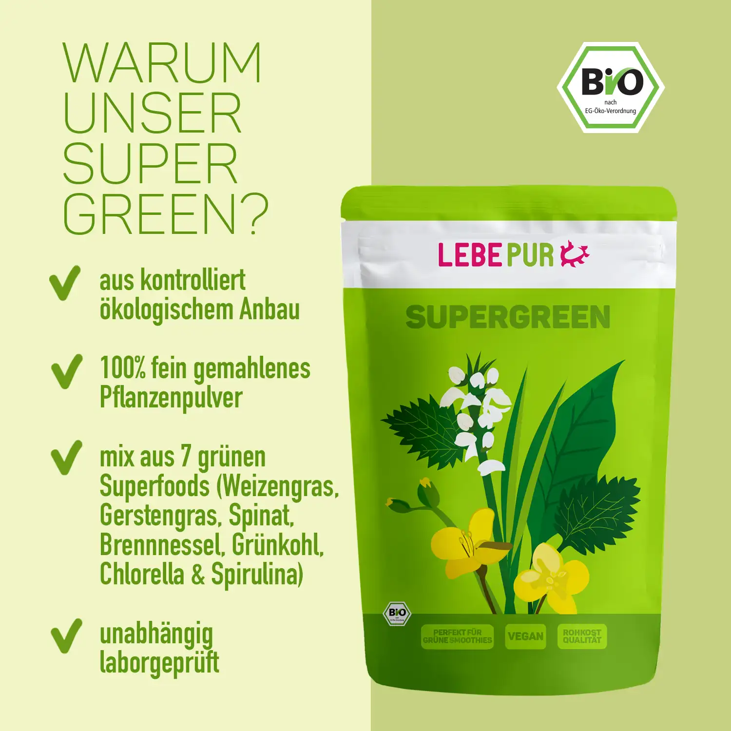 Vorteile Lebepur Supergreen