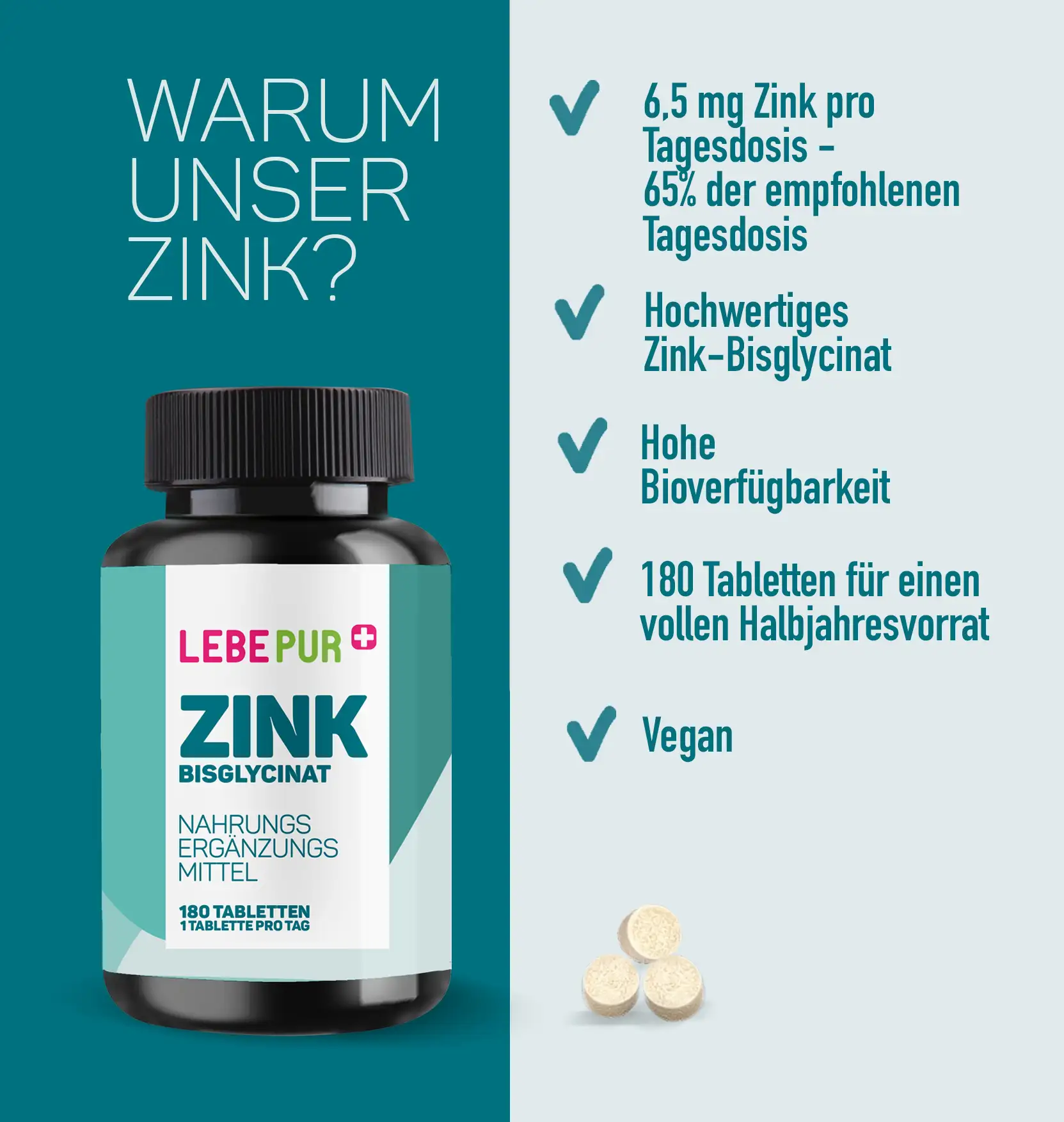 Lebepur Zink Tabletten vorteile