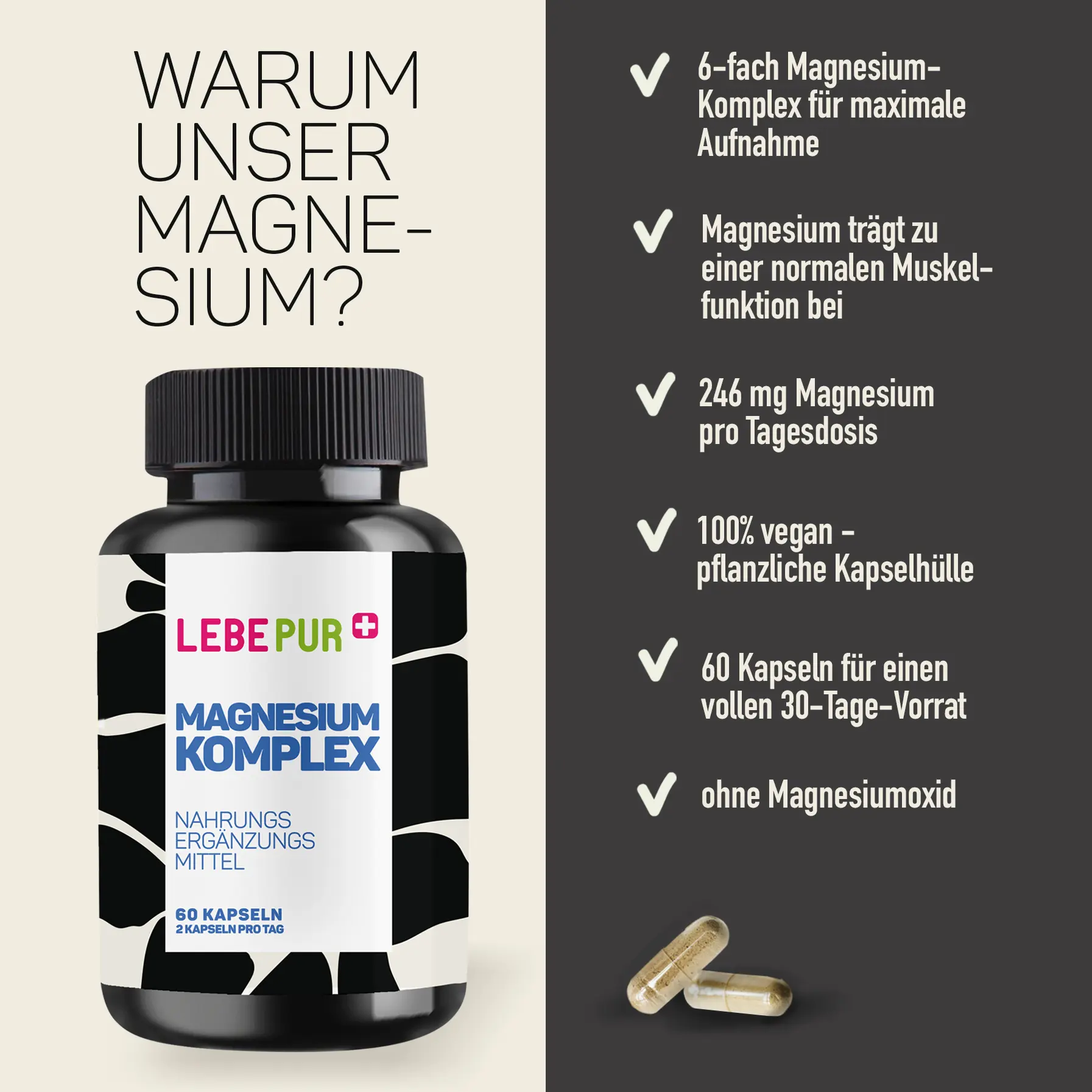 Lebepur Magnesium Komplex  Vorteile