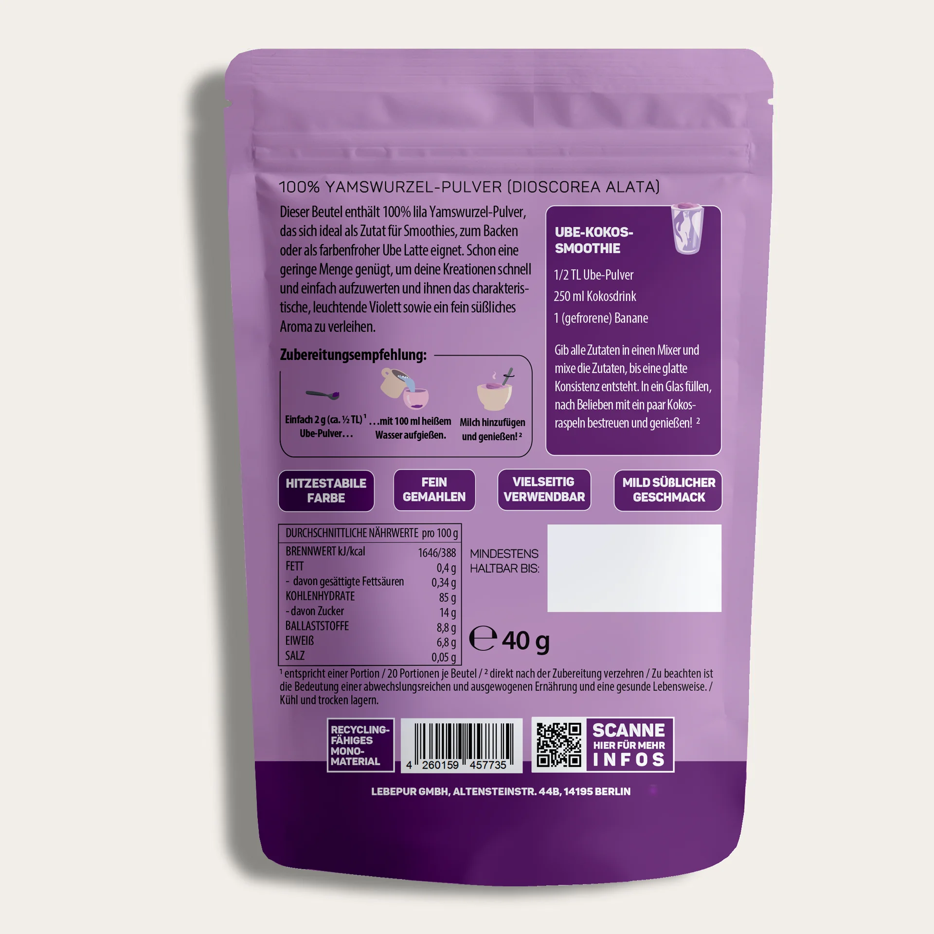 Ube Pulver (40 g)