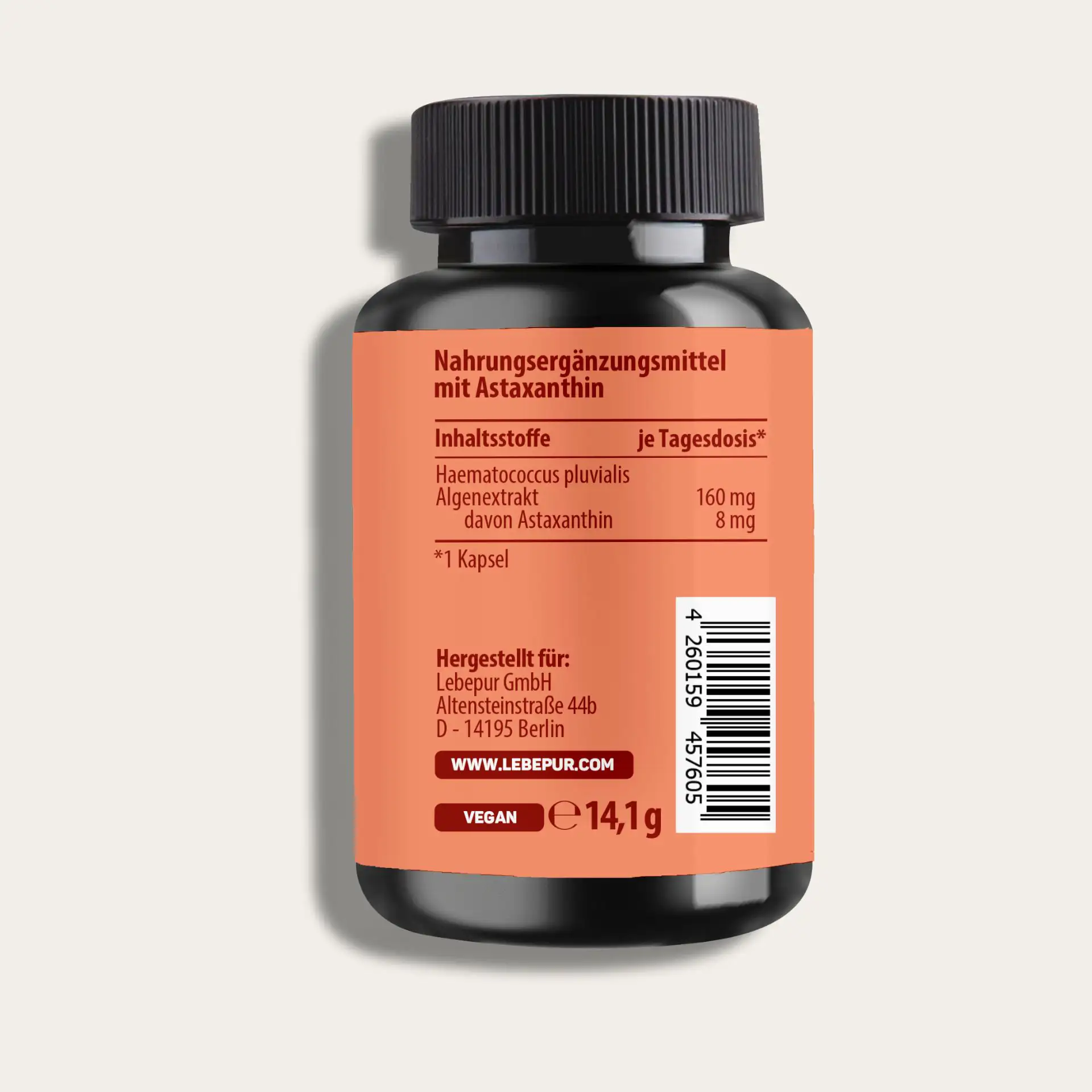 Astaxanthin Kapseln Inhaltsstoffe