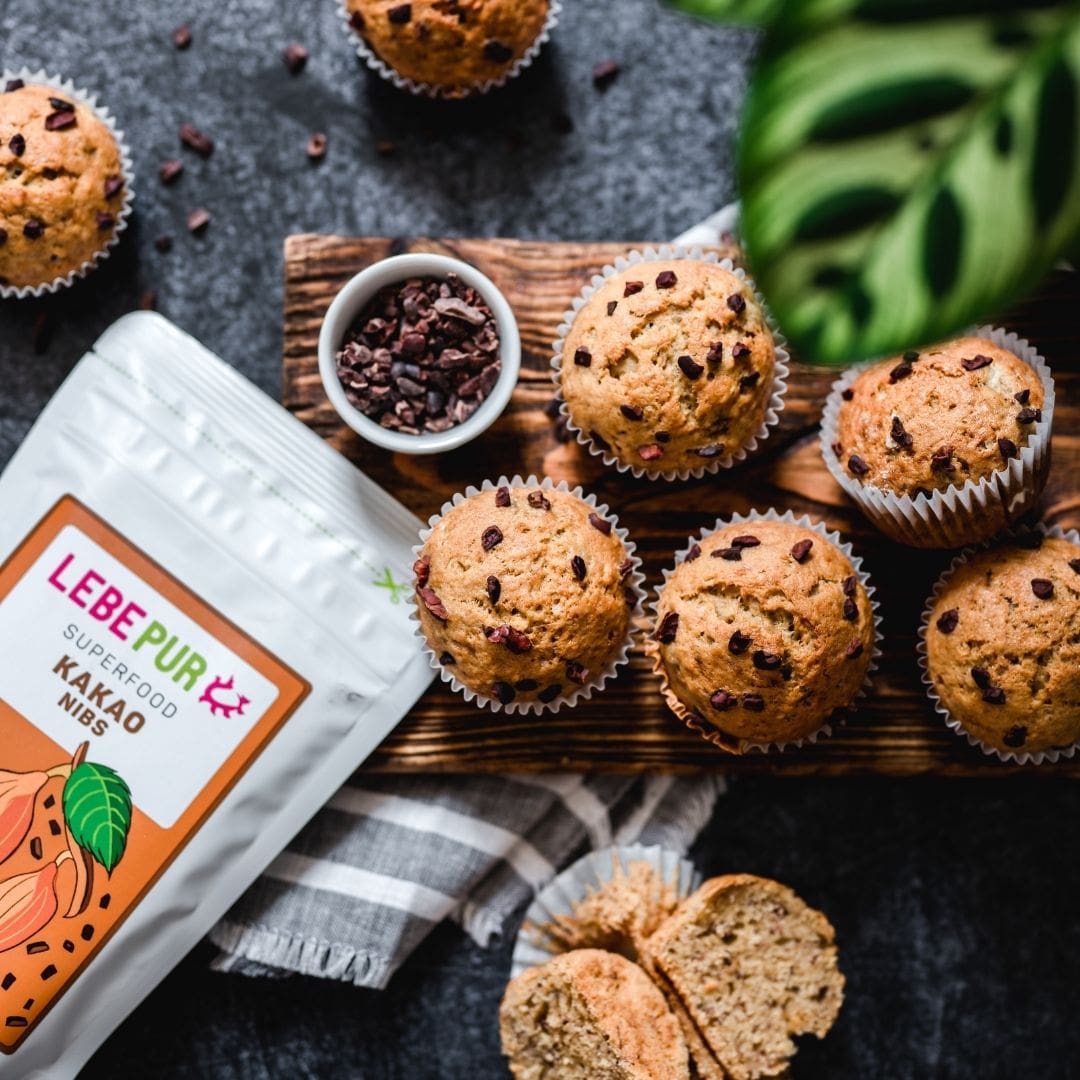 Bio Kakaonibs Beutel - Knuspriges Superfood für Müsli, Desserts und mehr. Vegan und glutenfrei. Natürlicher Genuss in praktischer Verpackung