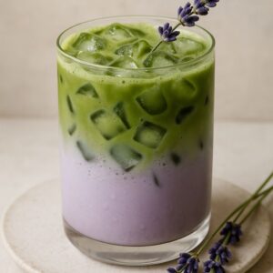 Lavender Iced Matcha Latte